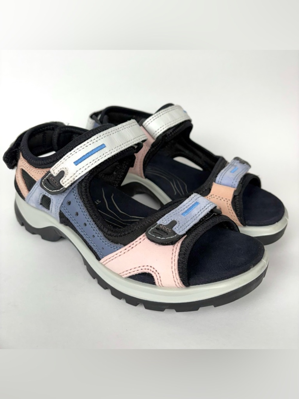 Ecco Yucatan Women's Sandals Multi Color Eventide Nubuck (Size 37/6-6.5)